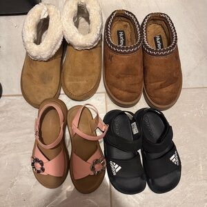 Adidas Black Kids Sandals with Straps